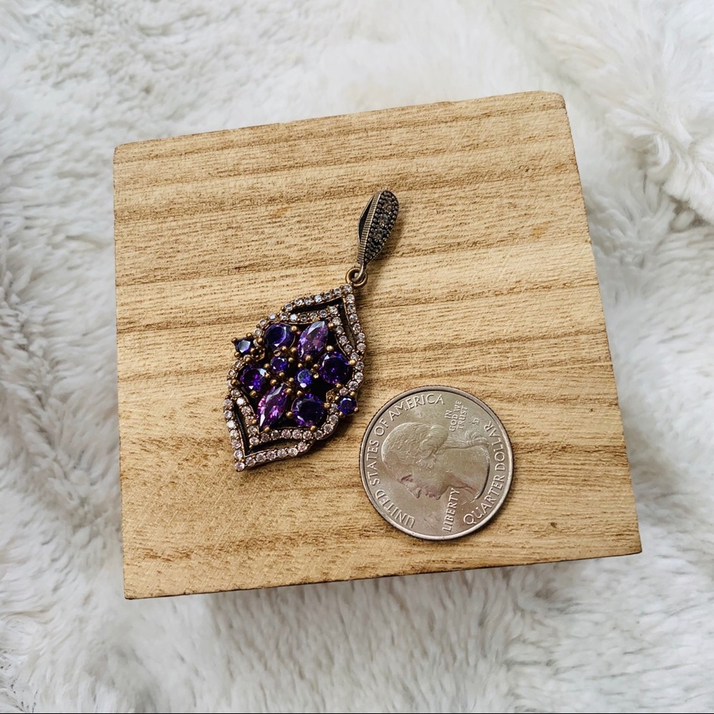 ⭕️SOLD⭕️Turkish Amethyst Pendent Bronze 925 - Picture 7 of 8